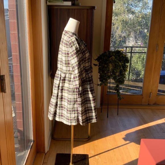 GANNI Babydoll Mini Dress with Ribbon Ties - Picture 9 of 14